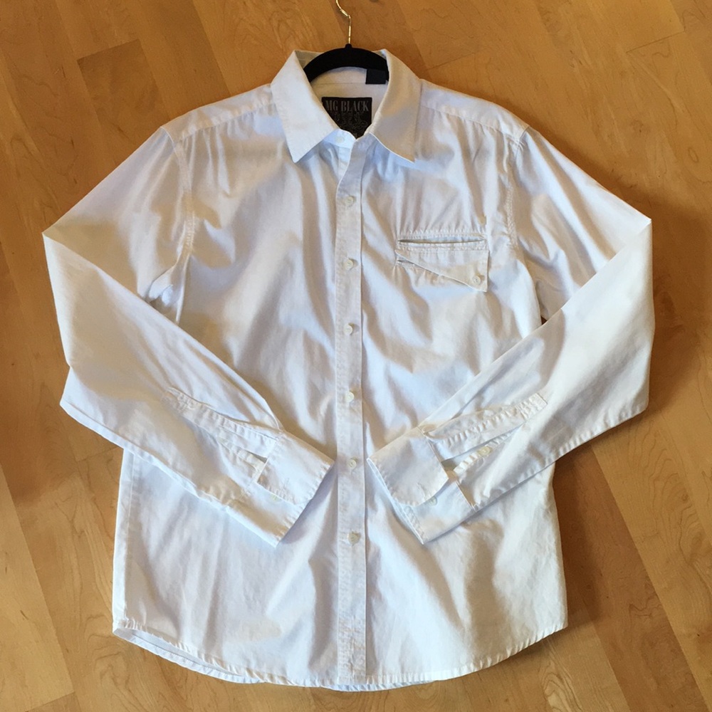 MG BLACK | Men's White Button Down Shirt